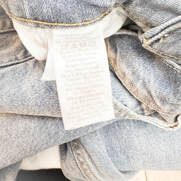 Everlane The Original Cheeky Jean Organic Cotton Light Denim Size 26 Crop - Picture 6 of 10